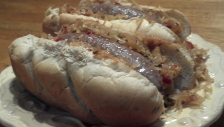 Beer Brats with Kickoff Kraut