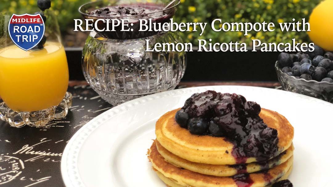 Blueberry Compote with Lemon Ricotta Pancakes