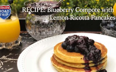 Blueberry Compote with Lemon Ricotta Pancakes